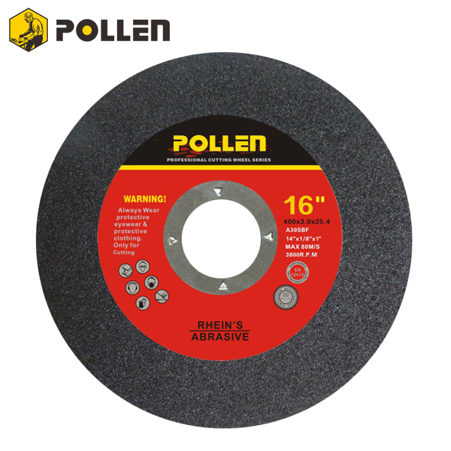 16" POLLEN Economical Cut-off Blade, 1/8" Thickness, 1" Arbor Size
